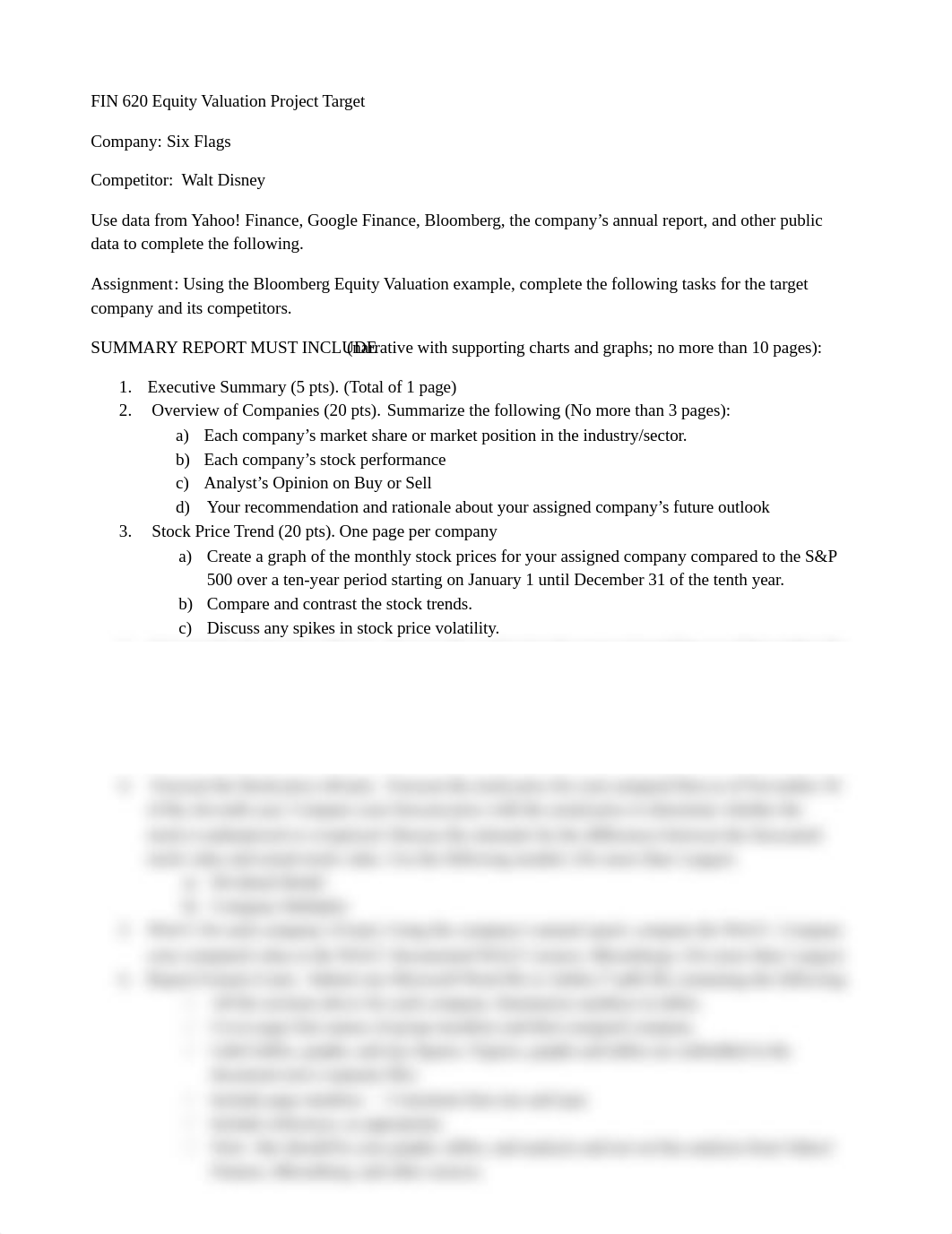 FIN 620 Equity Valuation Project Target- Six flags.docx_d6azcwwfizt_page1