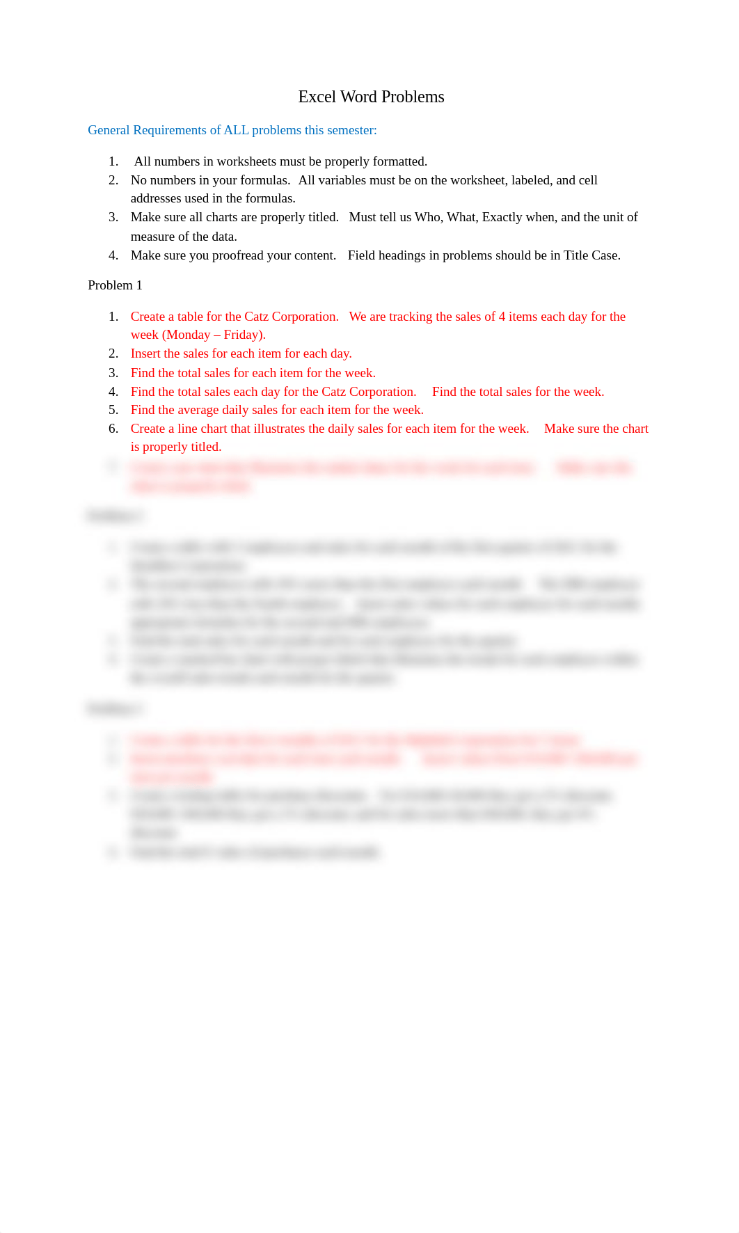 Excel Word Problems 1 Fall 21 Online .docx_d6bjh05f39g_page1