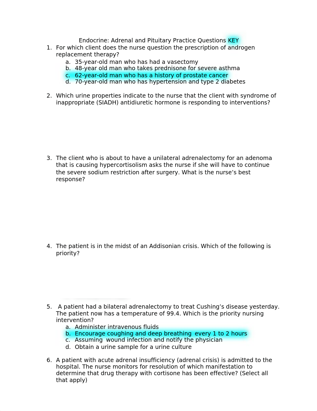 Adrenal and Pituitary Questions. KEY.sp19(1) (1).docx_d6cpp5cc4pb_page1