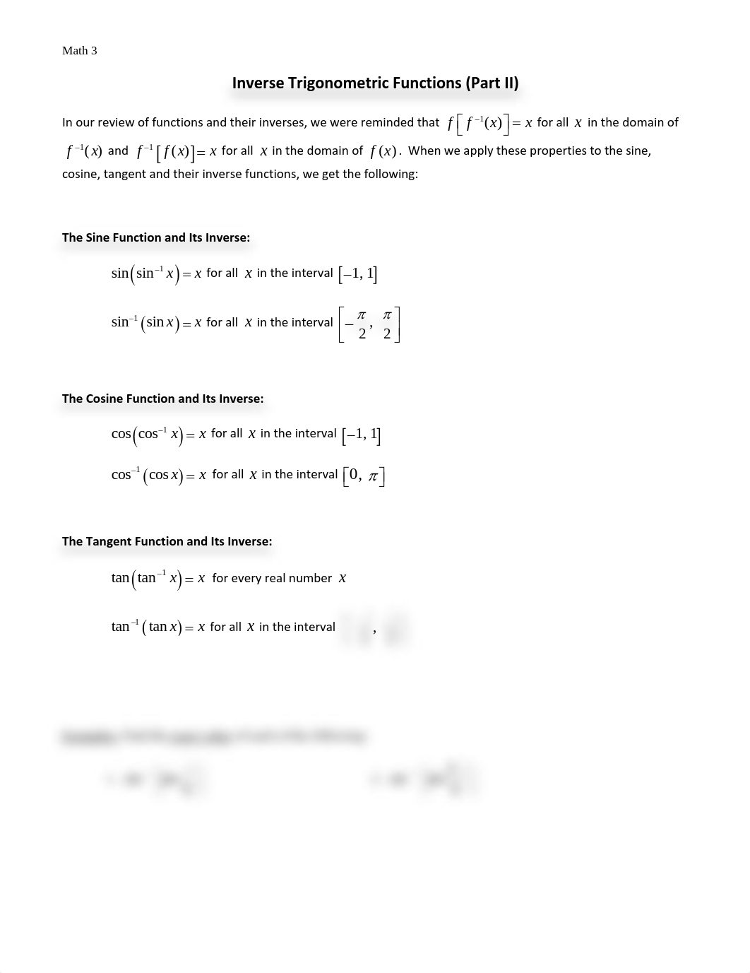 Inverse Trigonometric Functions (Part II) Cancellation Properties_d6detmbr2eb_page1