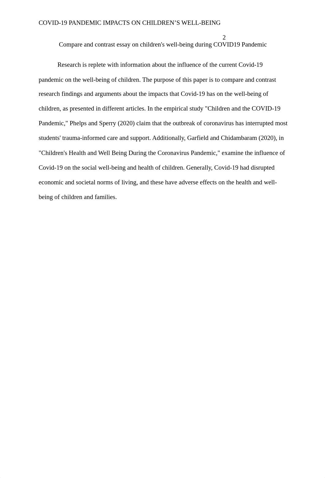 Compare and contrast essay on children's well being during COVID19 - Copy.docx_d6e9qd59uve_page2