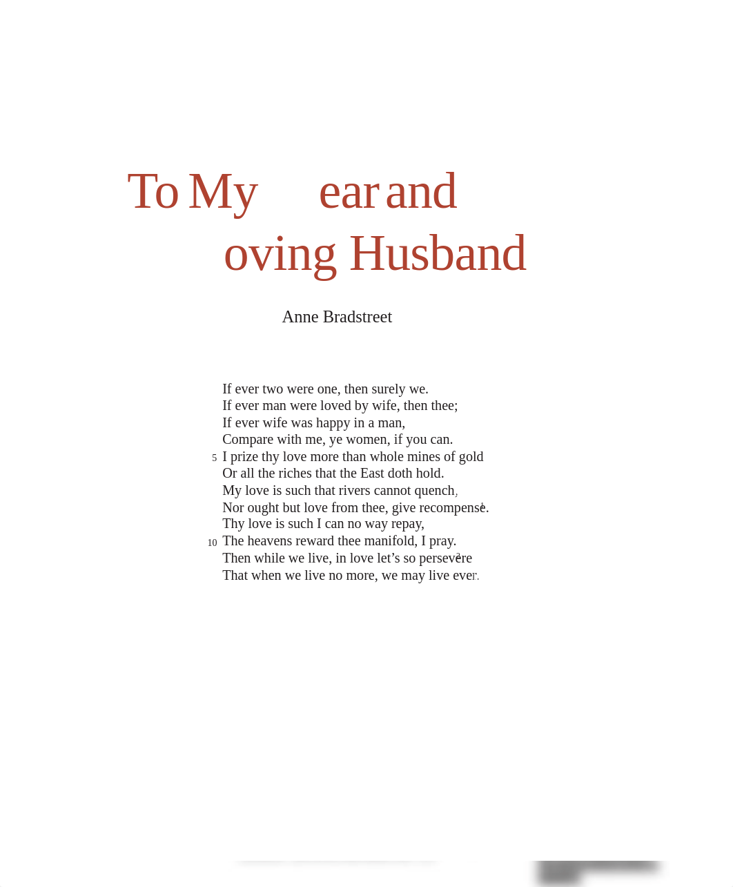 Kami Export - Grace Kath - Kami Export - To My Dear and Loving Husband - Anne Bradstreet.pdf_d6ezfj9uvck_page1