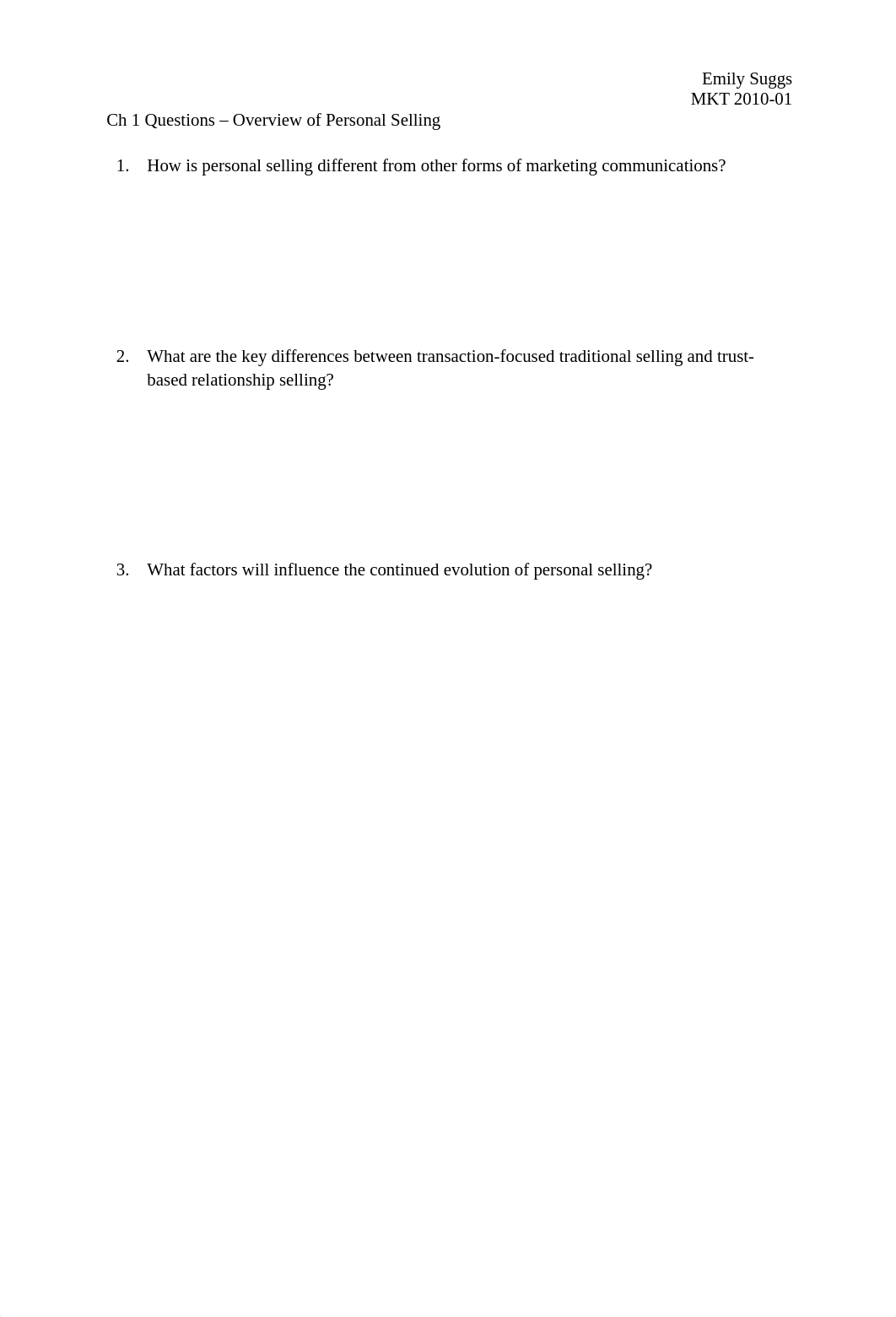 Ch 1 Questions - Overview of Personal Selling.docx_d6f5z7t7rvd_page1