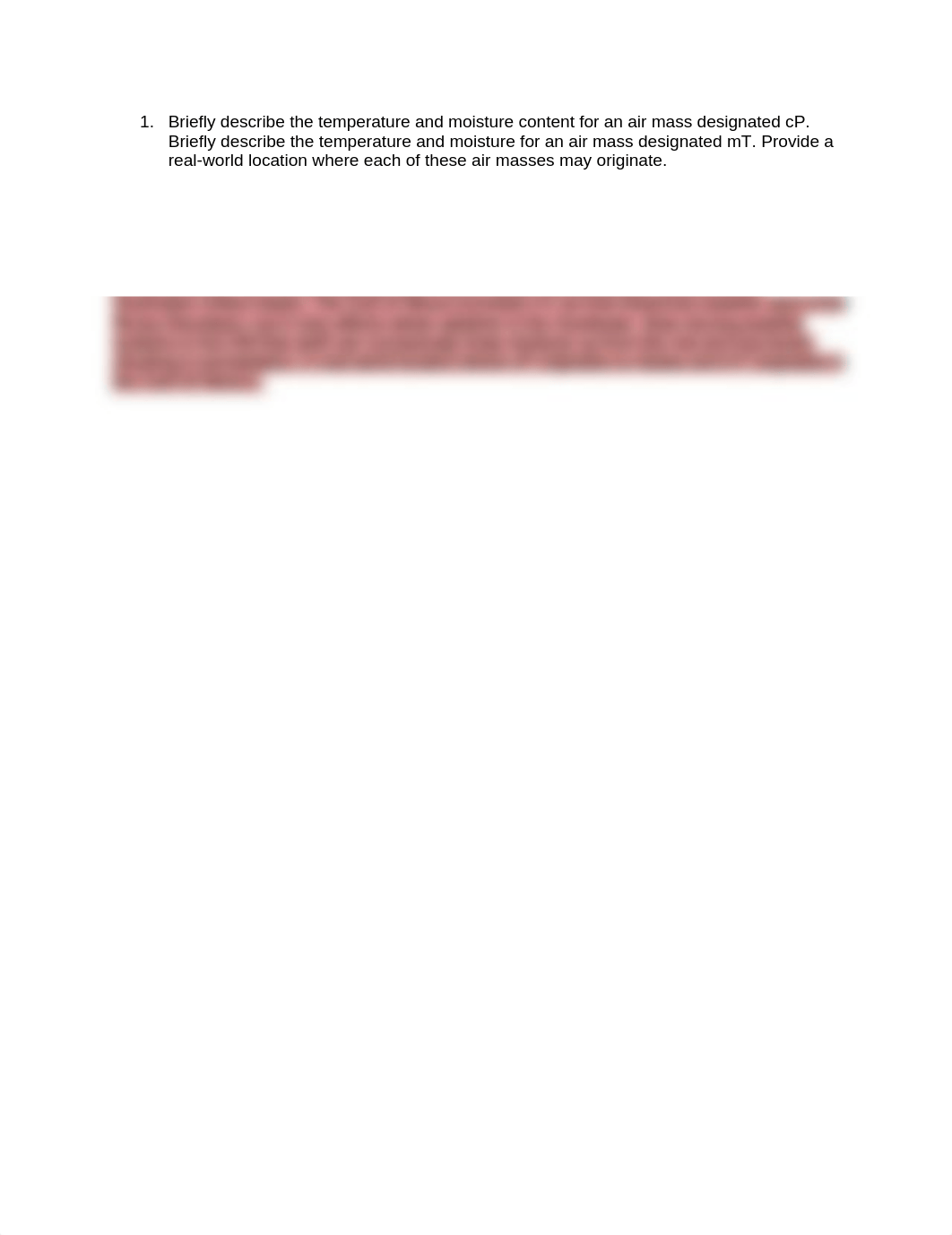 Briefly describe the temperature and moisture content for an air mass designated cP.docx_d6fjh8q66k5_page1