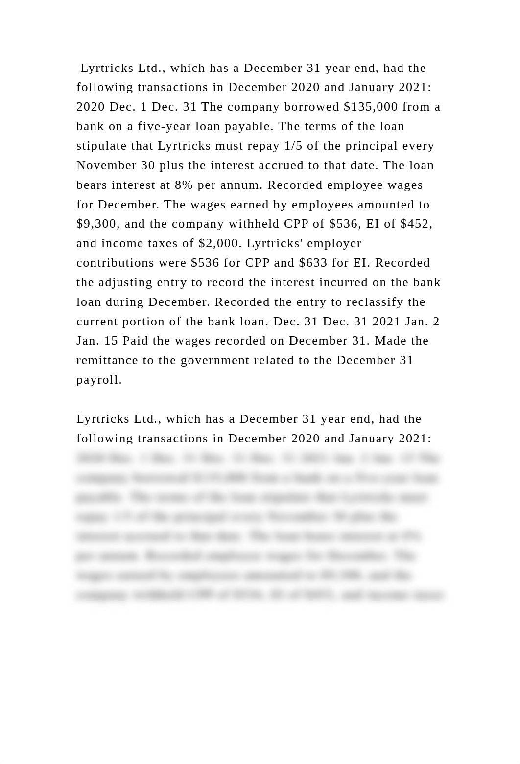 Lyrtricks Ltd., which has a December 31 year end, had the following t.docx_d6ful6shrvb_page2