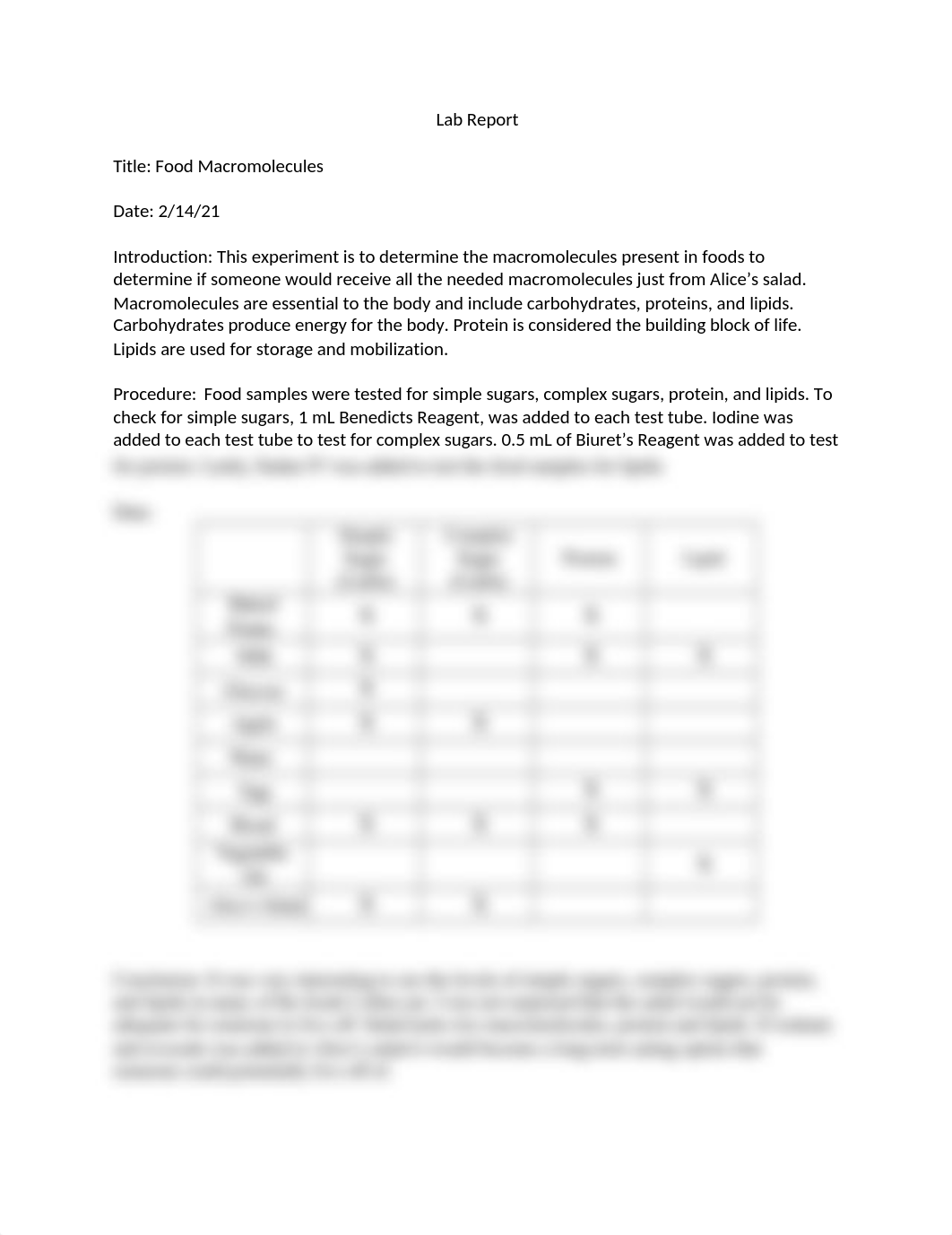 Lab Report - Food Macromolecules.docx_d6g3os61dwk_page1