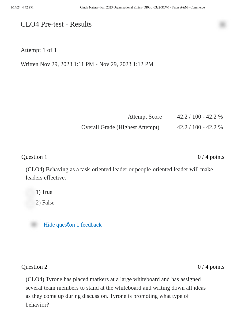 Cindy Najera - Fall 2023 Organizational...(ORGL-3322-3CW) - Texas A&M - Commerce.pdf_d6gpi31p5zs_page1