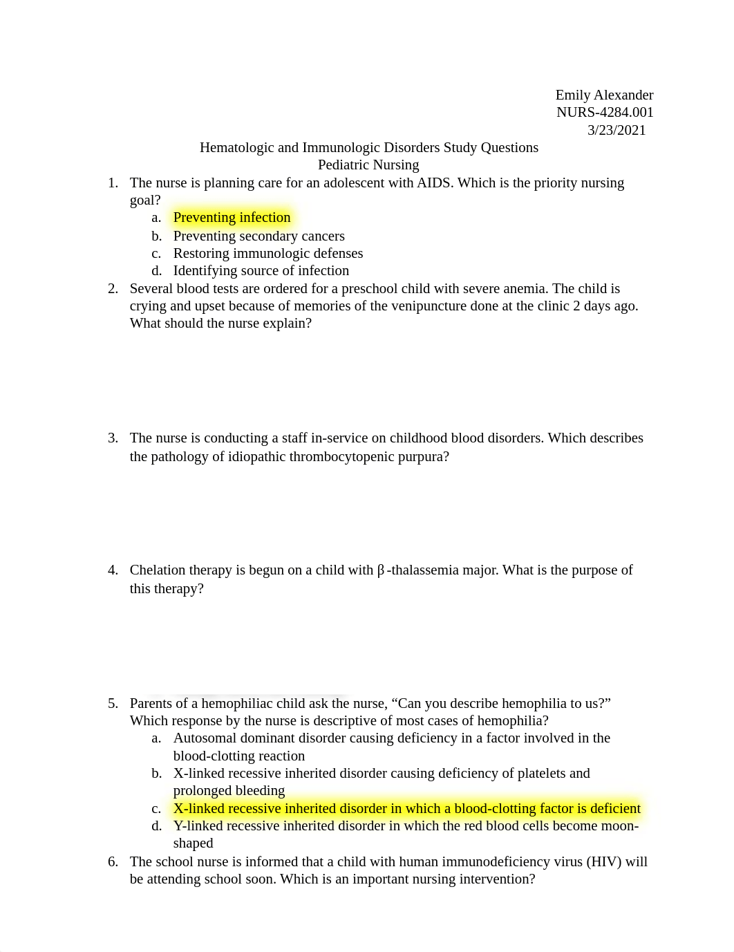 Hematologic and Immunologic Disorders Study Questions.pdf_d6h0abzk83g_page1