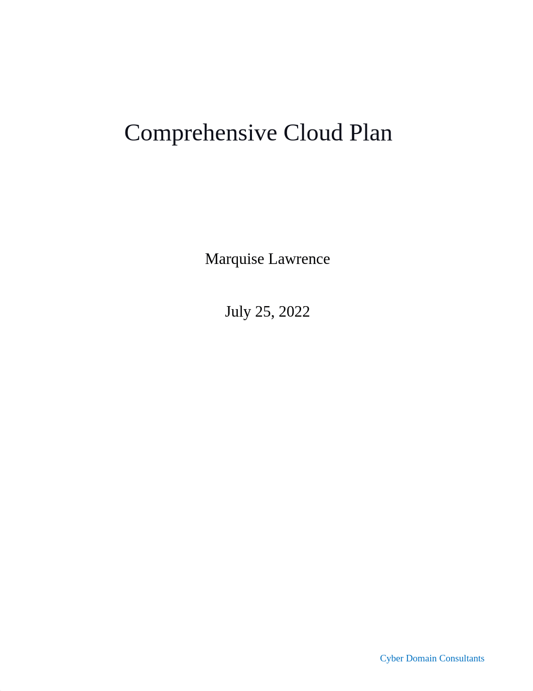 MarquiseLawrence_Project 1 - Comprehensive Cloud Plan Template.docx_d6h4wcbbf08_page1