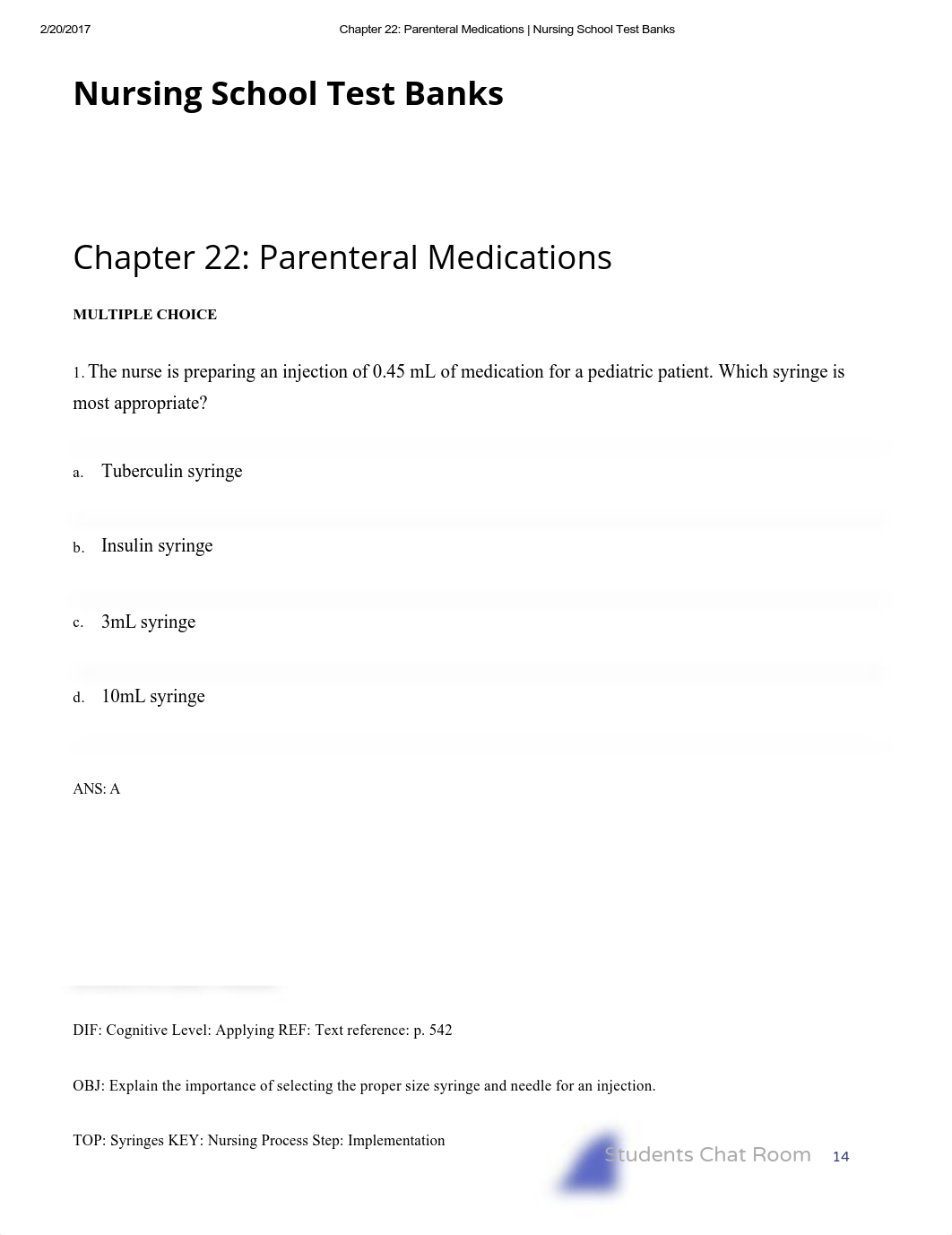 Chapter 22_ Parenteral Medications _ Nursing School Test Banks_d6h60tzrxos_page1