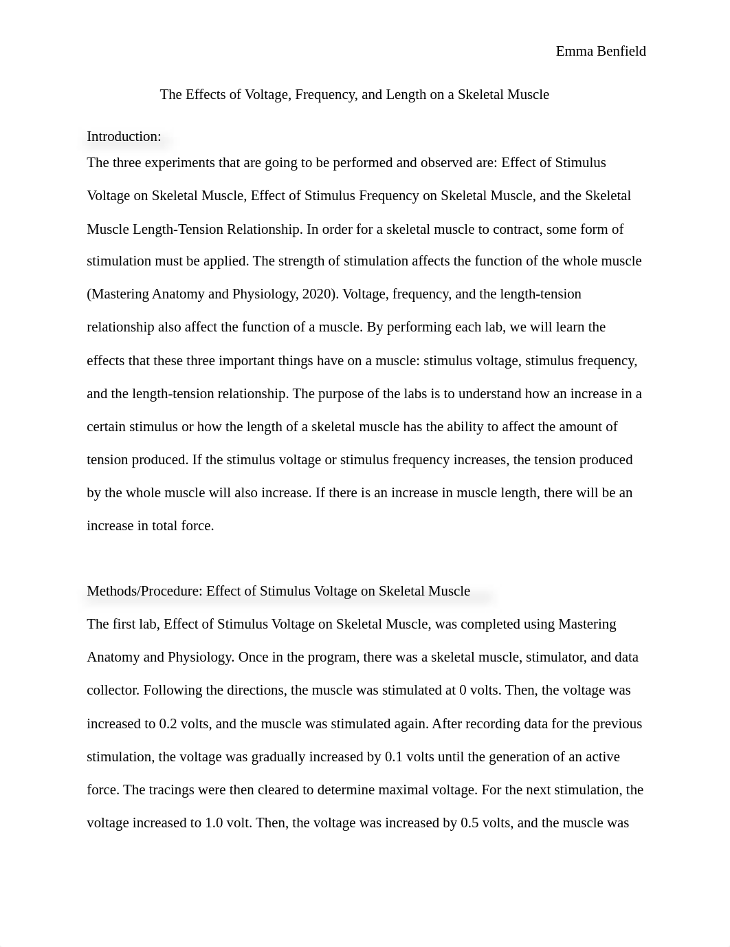 Muscle Physiology Formal Lab Report-Emma Benfield.docx_d6h7xvomazk_page1