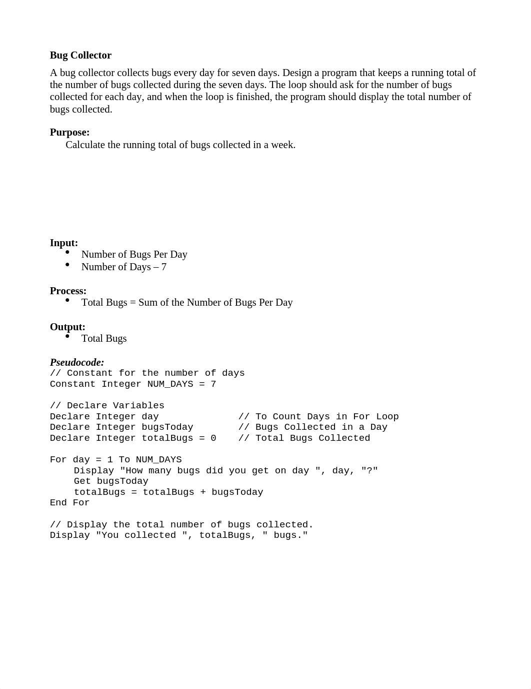 CS110 Week 6 Bug Collector For Loop Example.docx_d6h8p649r7s_page1