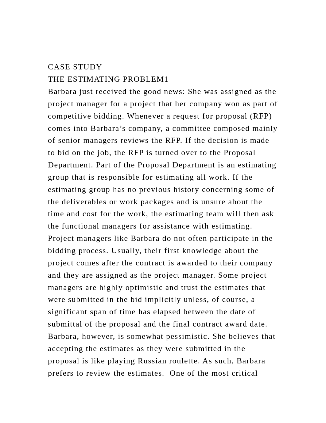 CASE STUDYTHE ESTIMATING PROBLEM1Barbara just received the goo.docx_d6ie8w1y3x3_page2