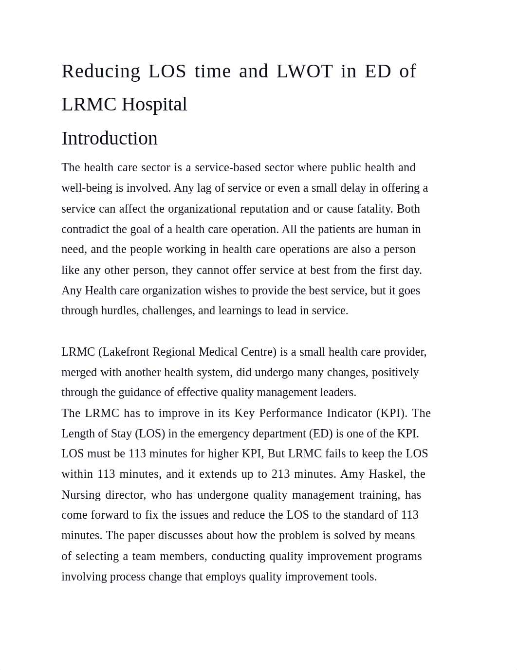 Reducing LOS time and LWT in ED of LRMC Hospital Final.docx_d6ihdp4344w_page1