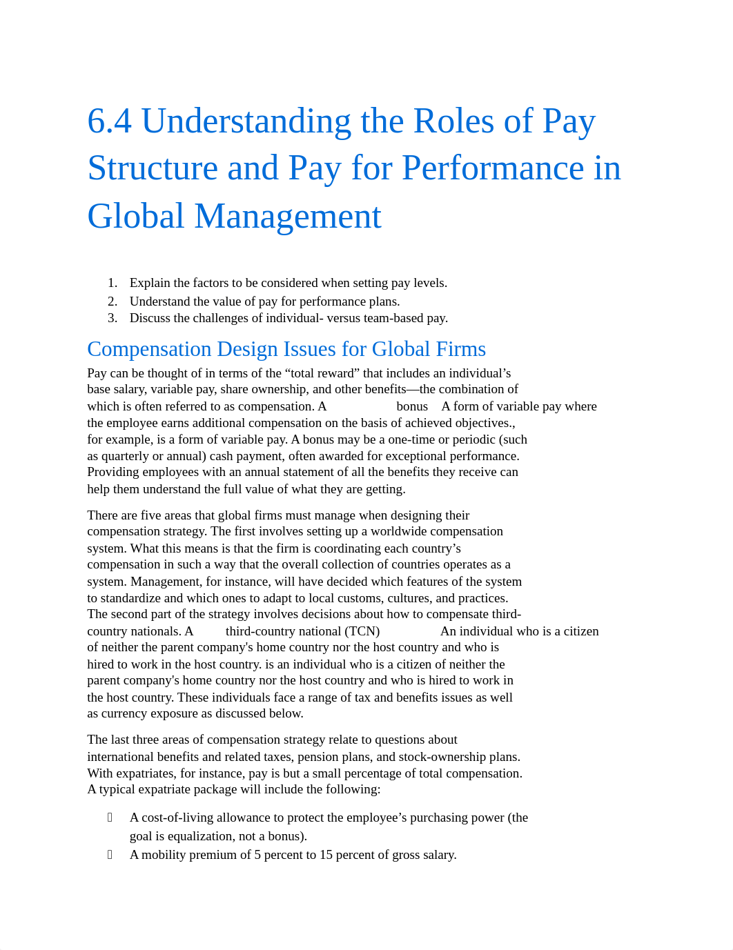 6.4 Understanding the Roles of Pay Structure and Pay for Performance in Global Management.docx_d6ilf6ise34_page1