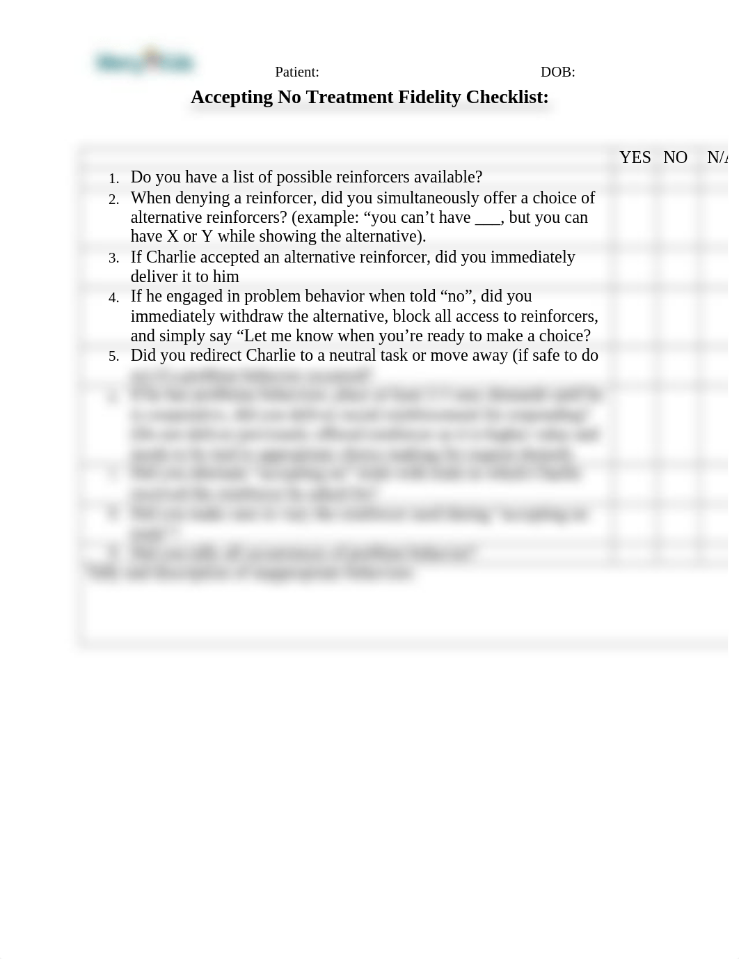 Treatment Fidelity Checklist - Tolerance Training Procedures - Accepting No.doc_d6iq73d1b9r_page1