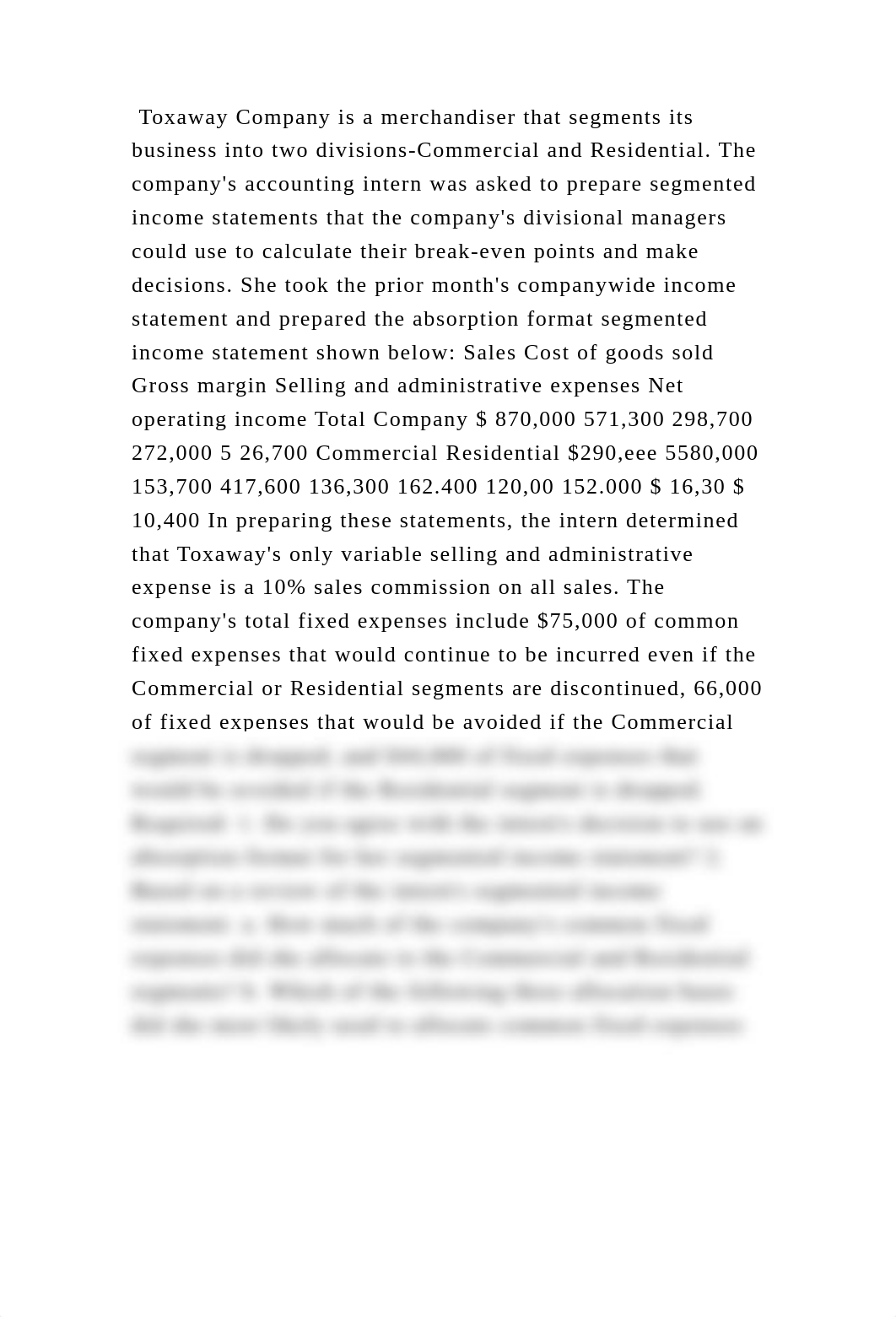 Toxaway Company is a merchandiser that segments its business into two.docx_d6iryp6kt19_page2