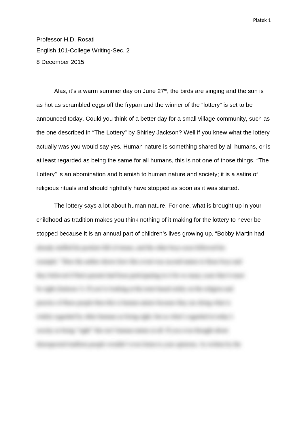 The Lottery Essay.docx_d6jbq2w6mc1_page1