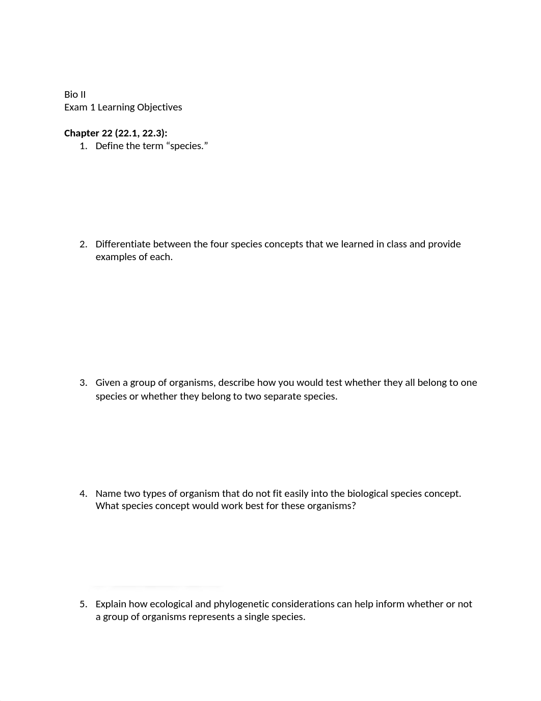 Bio_II_Exam_1_Learning_Objectives second semester (Dayoung).docx_d6jcdxm1hha_page1