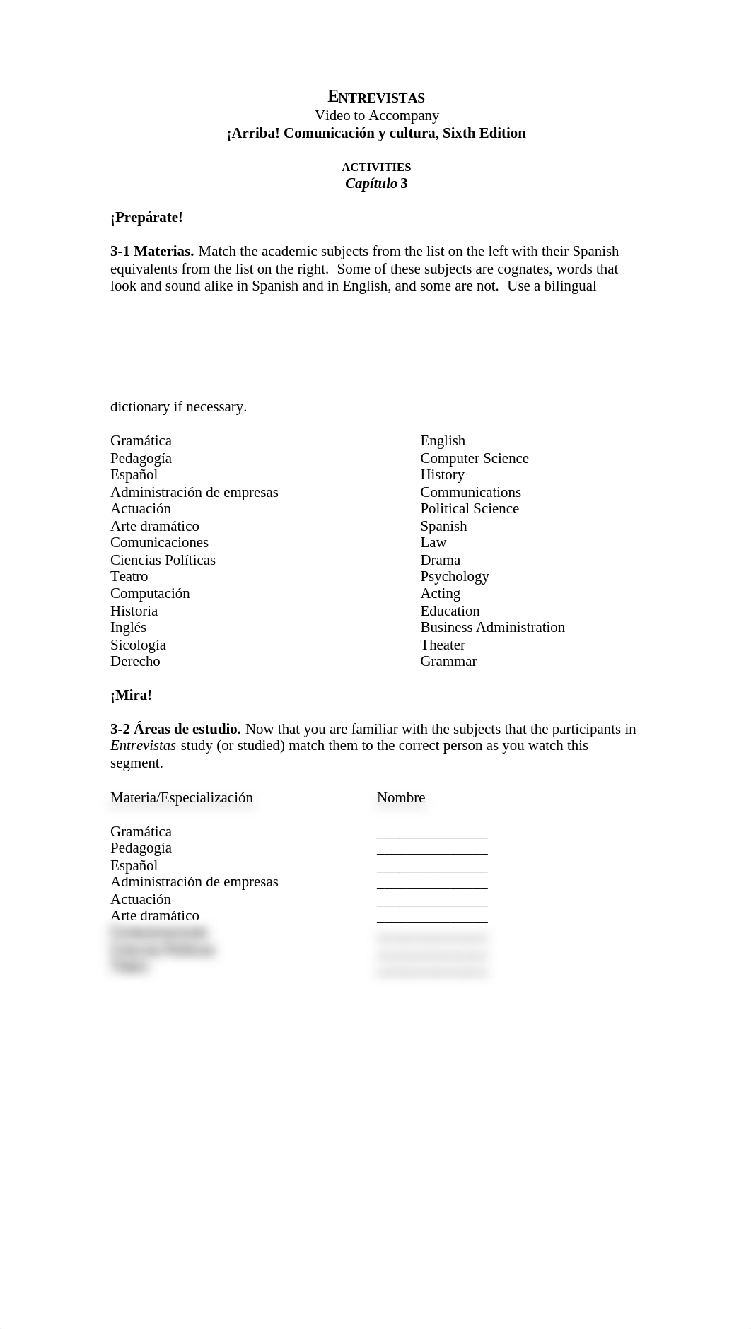 Arriba6e_Ch03_EntravistasVideoActivities_IRM_DOC.doc_d6jl1djwbiz_page1