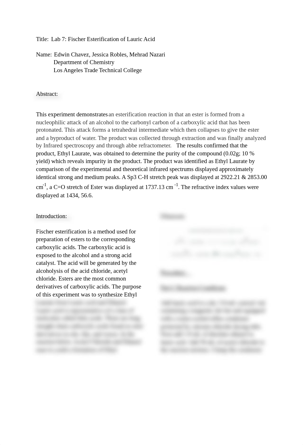 Title_Lab_7_Fischer_Esterification_of_Lauric_Acid_d6k1j7tfgxx_page1