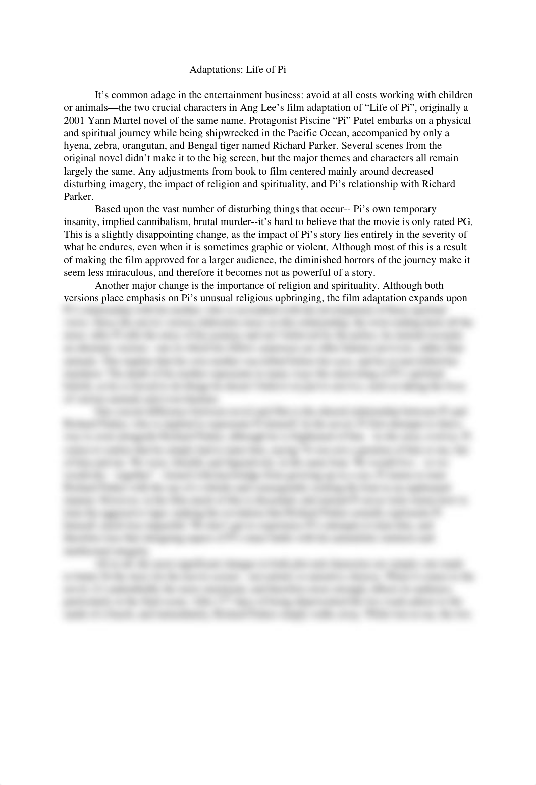 Life of Pi: Adaptation Essay_d6k72say4qj_page1