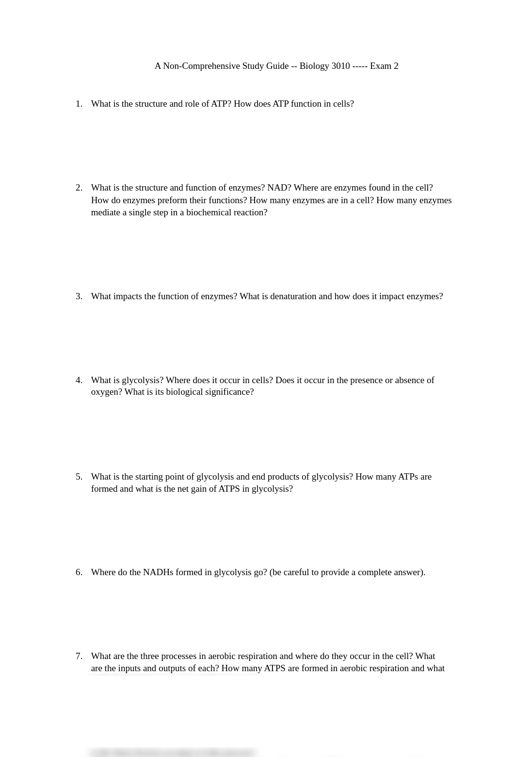 A Study Guide For Biology 3010 exam 2(1).docx_d6kamdueu33_page1