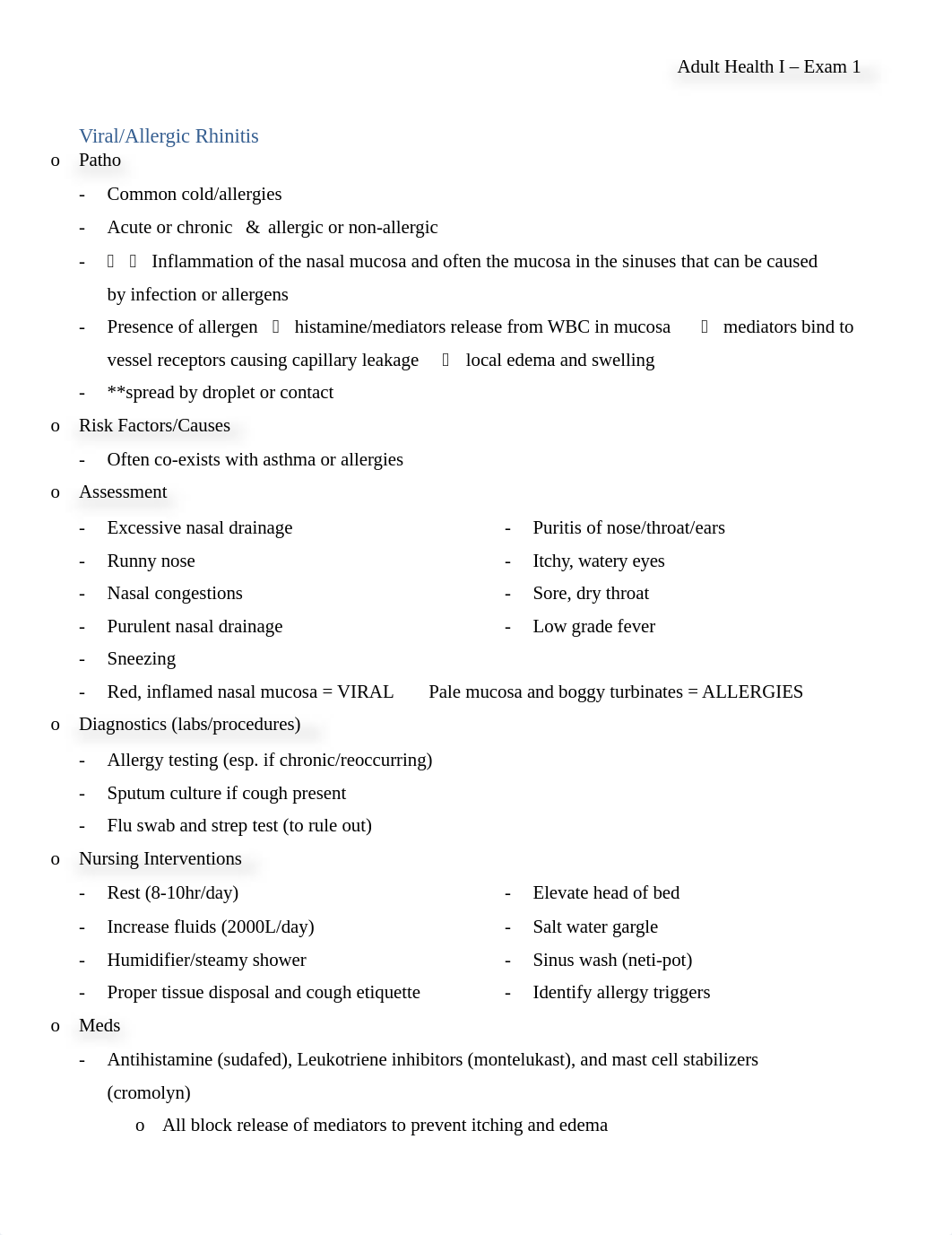 Adult Health I - Exam 1 Notes.docx_d6kqn6cssmx_page1