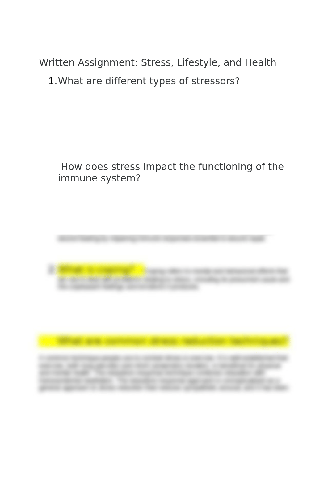 Written Assignment Stress Lifestyle and Health.docx_d6lcstxs26z_page1
