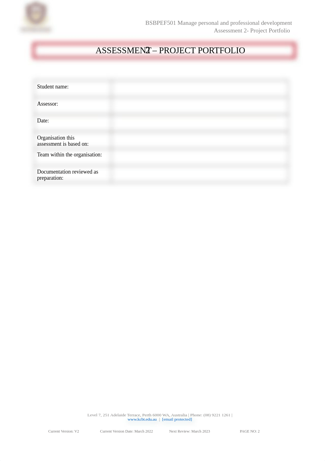 Updated BSBPEF501 - Assessment 2 Project Portfolio  V1- March 2022.docx_d6me2b11qwt_page2