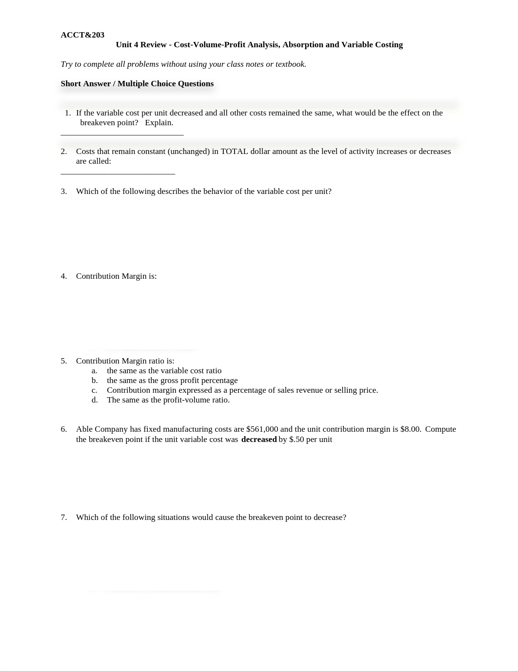 Unit 4 Review -  CVP, Absorptiona and Variable Costing-1 (1).pdf_d6mzeobqxia_page1