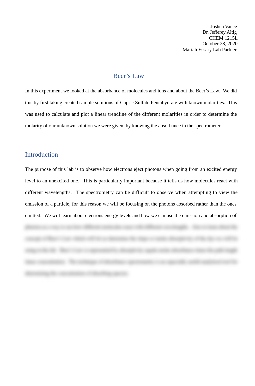 Beer's Law - Lab Report.docx_d6njqnxzb28_page1