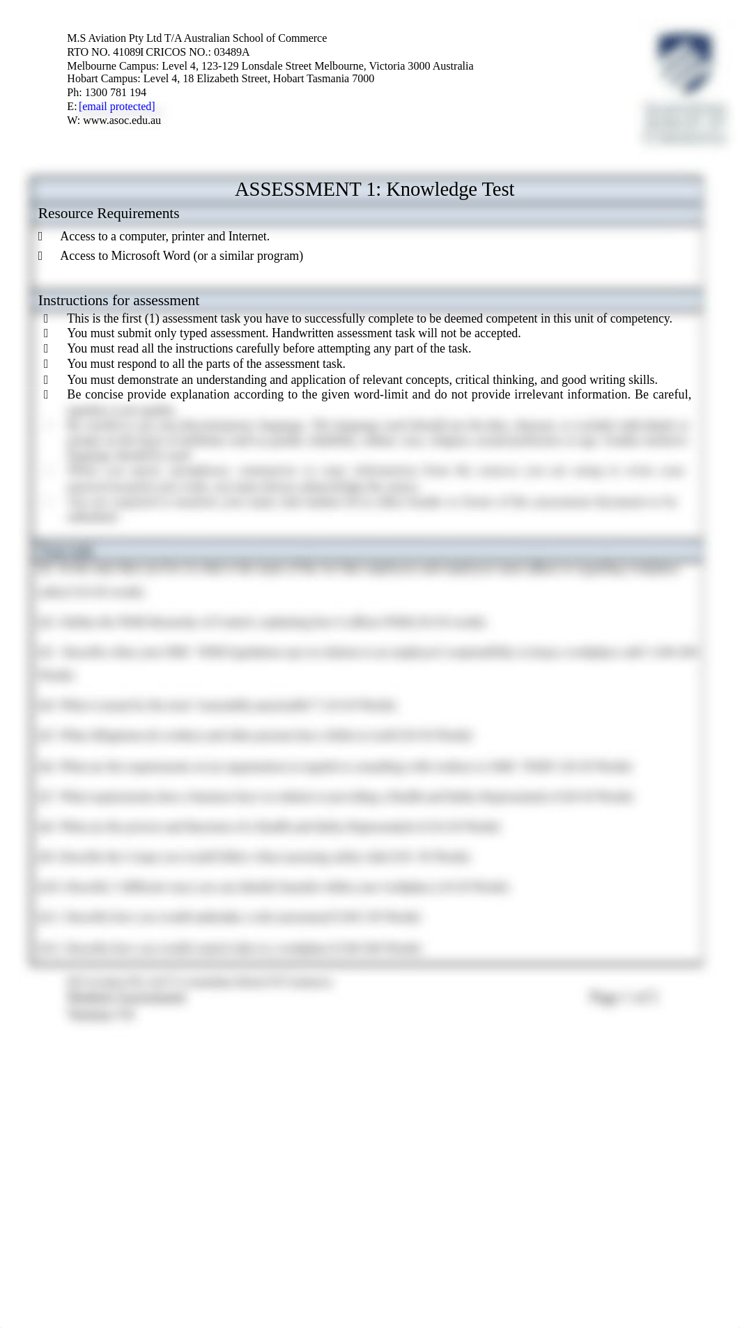 BSBWHS501- Written Test Assessment.doc_d6nku5a1iy9_page1