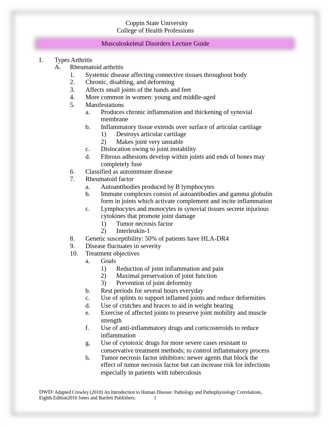 Musculoskeletal Disorders Lecture Guide.doc_d6nrimrivm2_page1