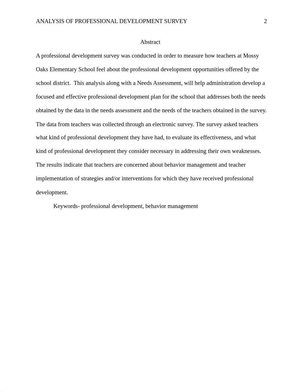 EDUC 524 Analysis of Professional Development Survey_Rouse.docx_d6ntywzk1gv_page2