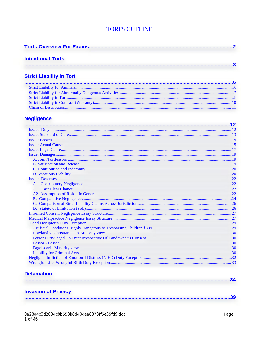 Torts Exam Outline 20b_d6ny84zz01k_page1