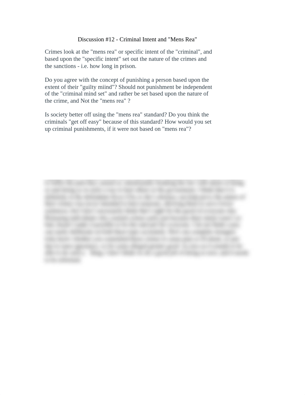 Discussion #12 - Criminal Intent and Mens Rea.docx_d6ohw2ffjdw_page1