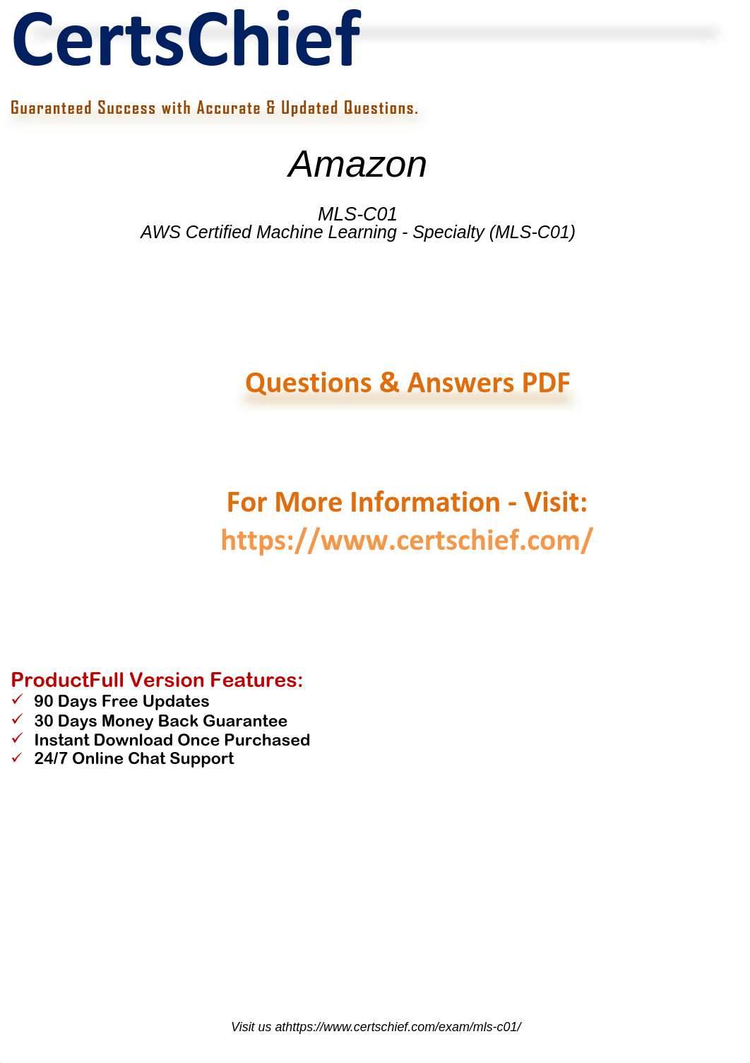 MLS-C01 Features of Certifications Exams Dumps 2019.pdf_d6oxp6a4xlz_page1