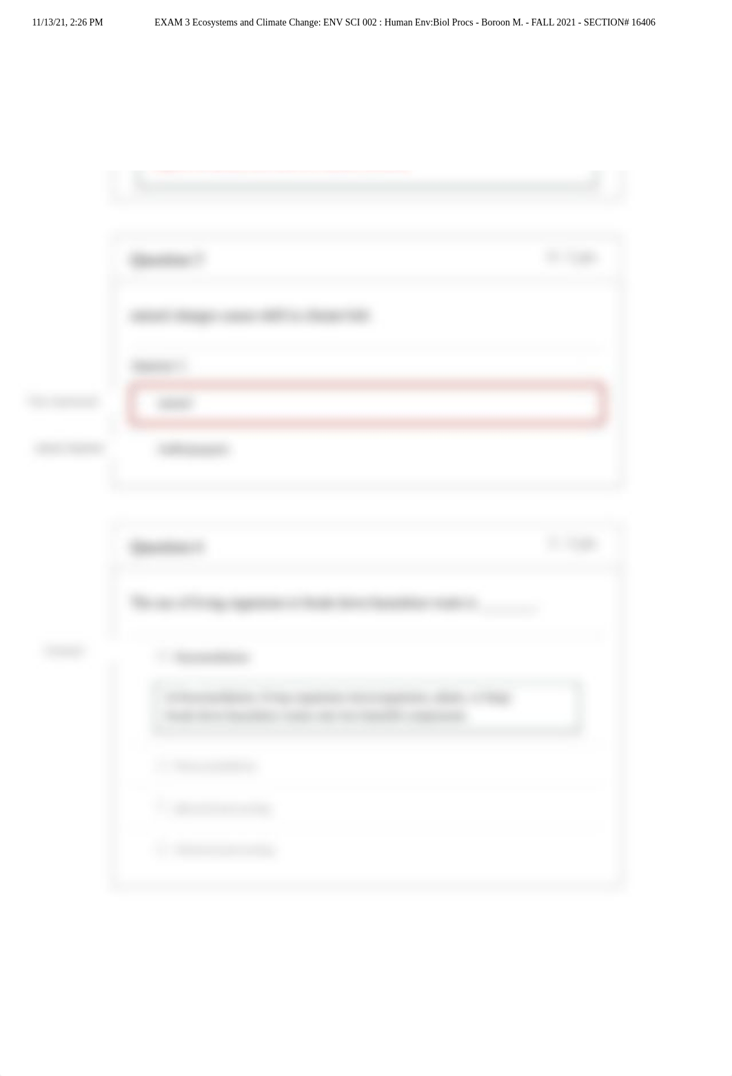 EXAM 3 Ecosystems and Climate Change_ ENV SCI 002 _ Human Env_Biol Procs - Boroon M. - FALL 2021 - S_d6p8p841mr4_page3