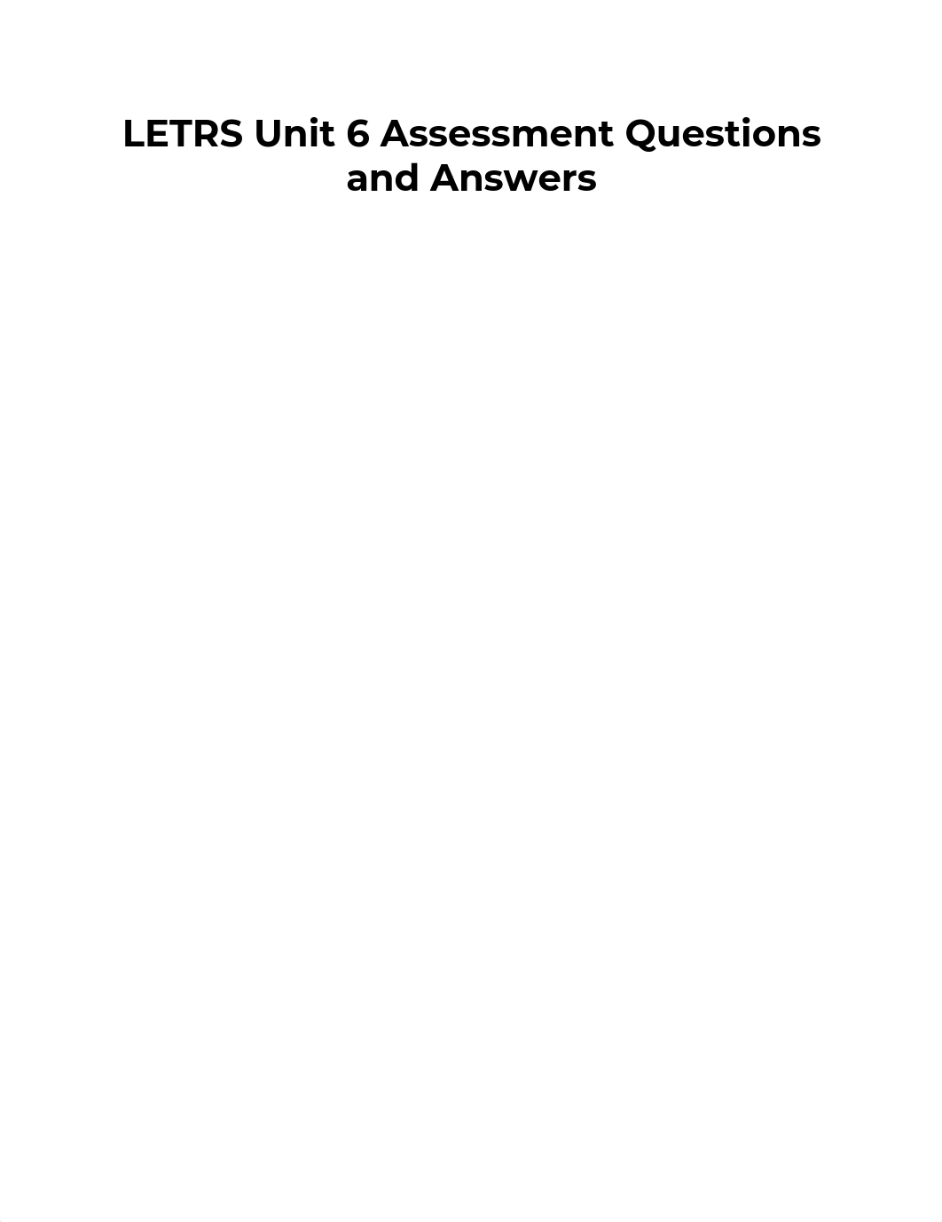 LETRS Unit 6 Assessment Questions and Answers.pdf_d6pfh8kindb_page1