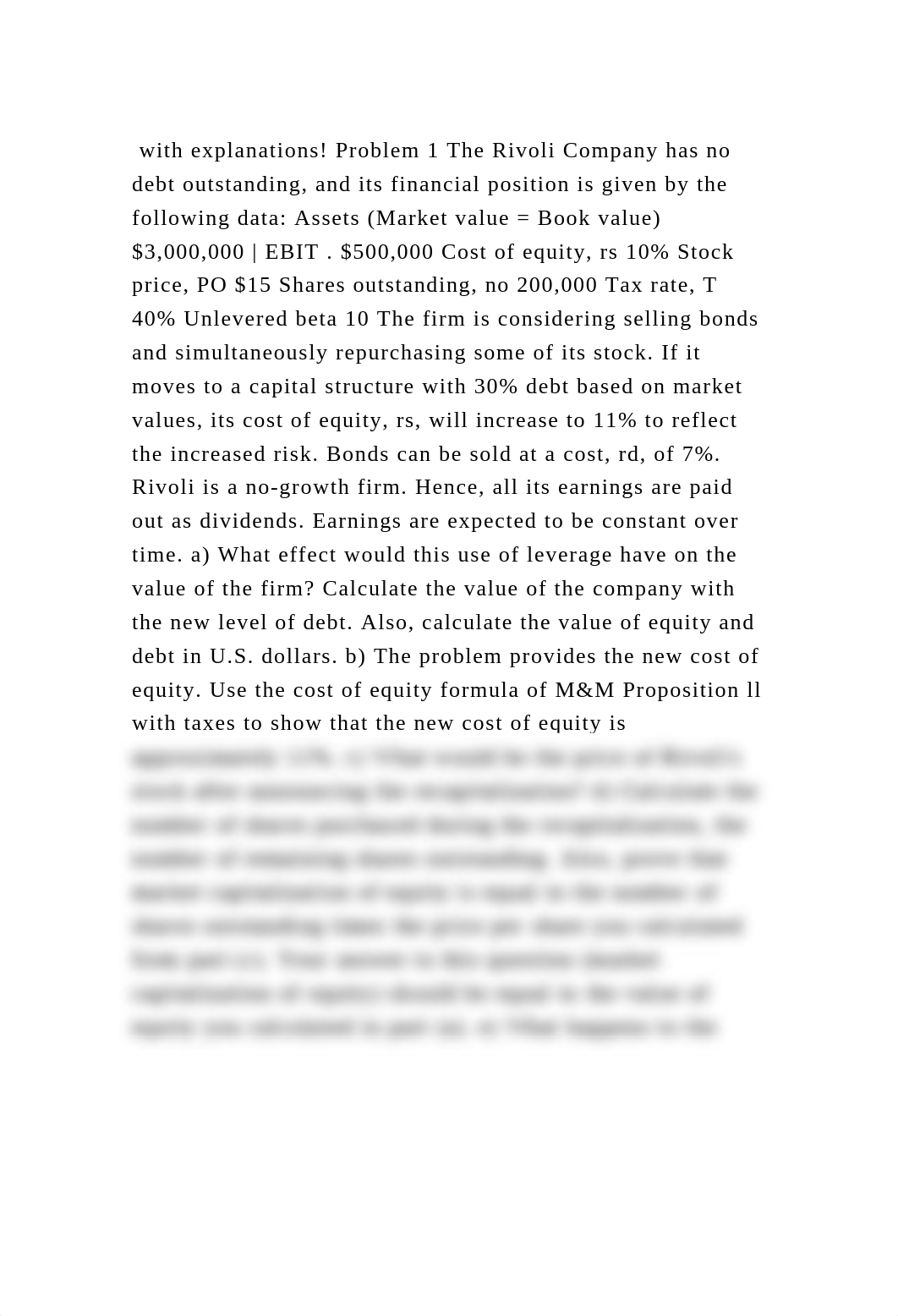 with explanations! Problem 1 The Rivoli Company has no debt outstan.docx_d6pg8bo0m0p_page2