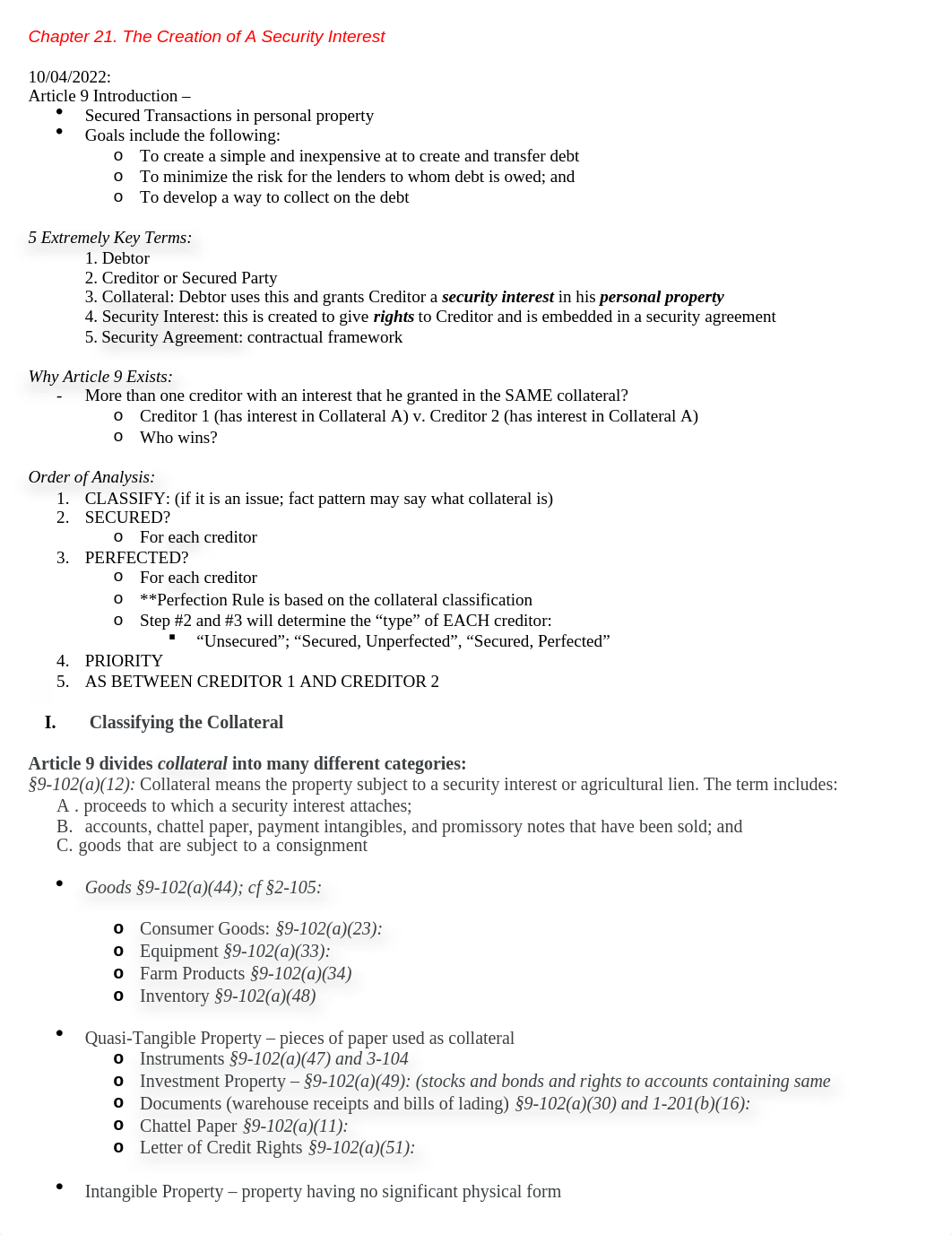 Commercial Law Article 9 Book Outline.docx_d6psz74jad5_page1