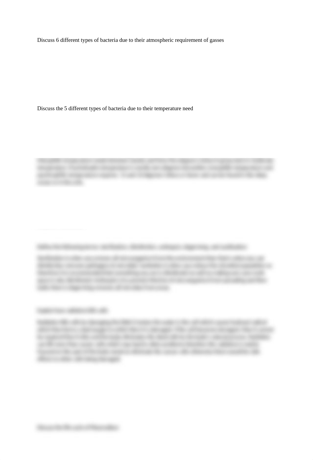 Discuss 6 different types of bacteria due to their atmospheric requirement of gasses.docx_d6pza2zlyks_page1