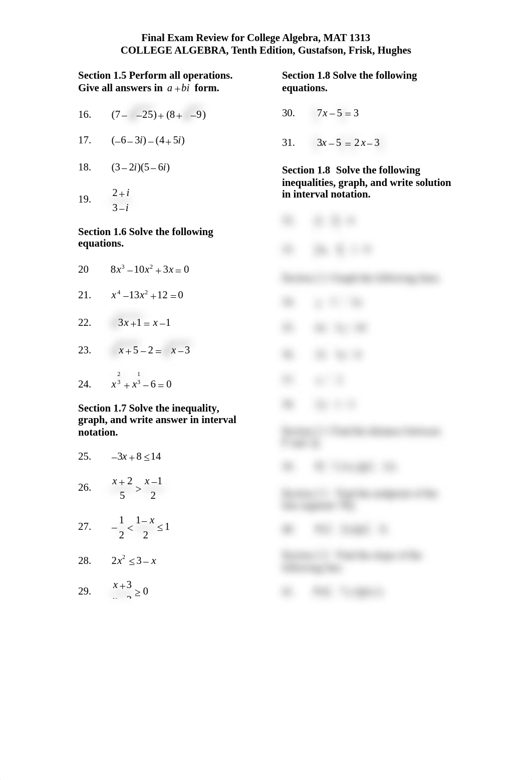 pdf  MAT1313  Xreview  College Algebra Review with answers  rev2010-02-08-3_d6pzdv3l5fe_page2