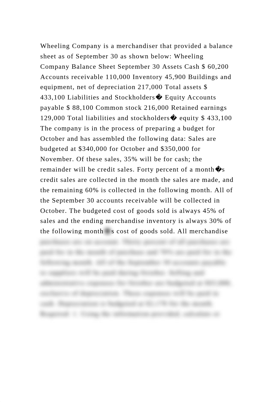 Wheeling Company is a merchandiser that provided a balance sheet as .docx_d6qhoi00b38_page2