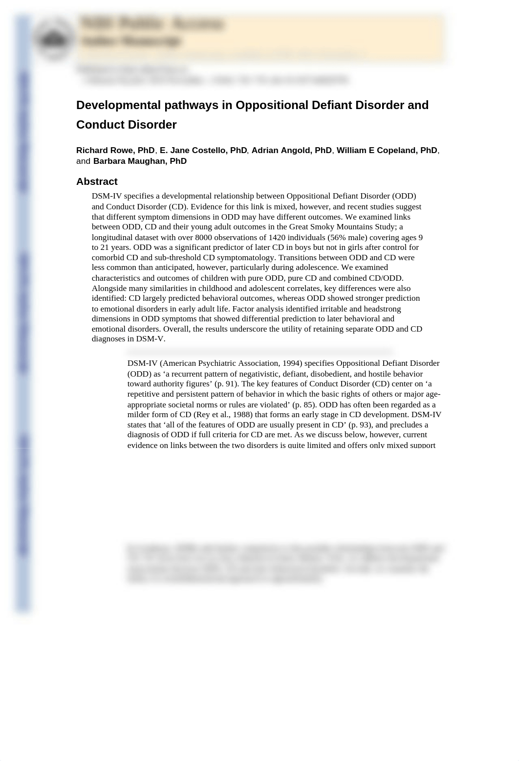 Developmental pathways in Oppositional Defiant Disorder and Conduct Disorder - Rowe.pdf_d6qr49twqr5_page1