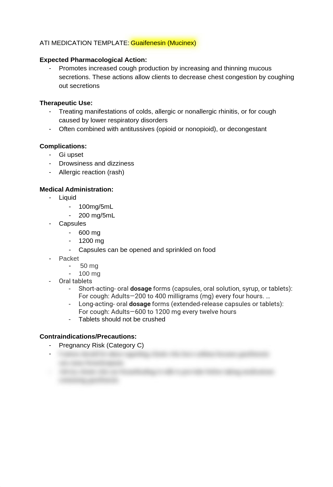 ATI MEDICATION TEMPLATE: Guaifenesin (Mucinex)_d6qvyuus737_page1