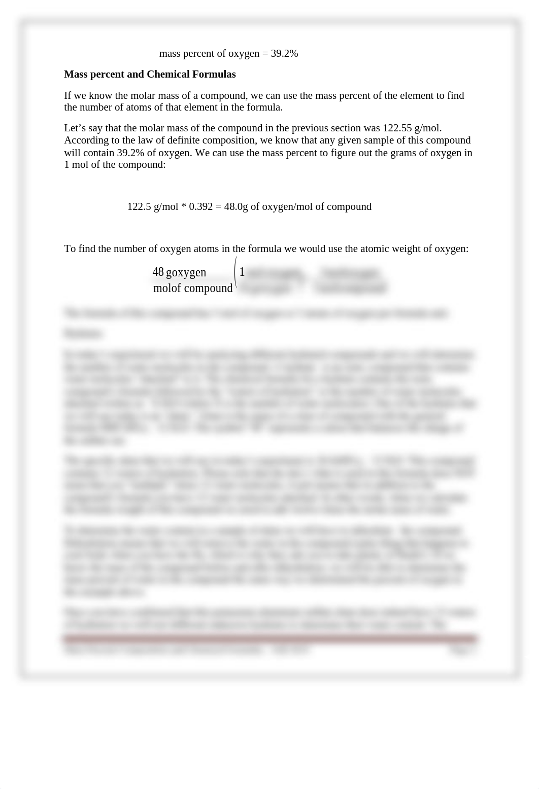 06-Mass Percent composition and chemical formulas Fall 2019.docx_d6r438w7pbm_page2