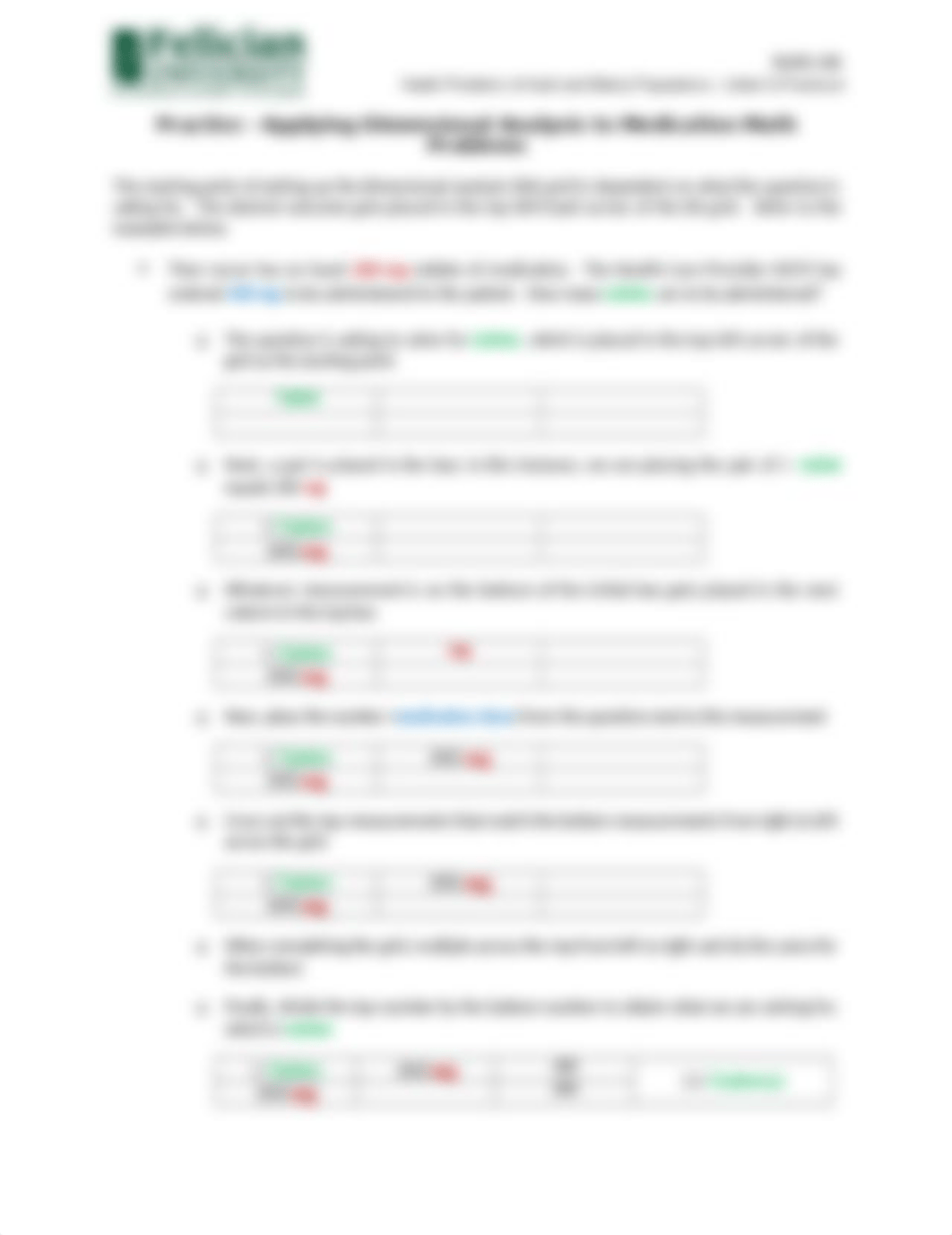 Practice - Applying Dimensional Analysis to Medication Math Problems.docx_d6rbrv5jqe9_page1