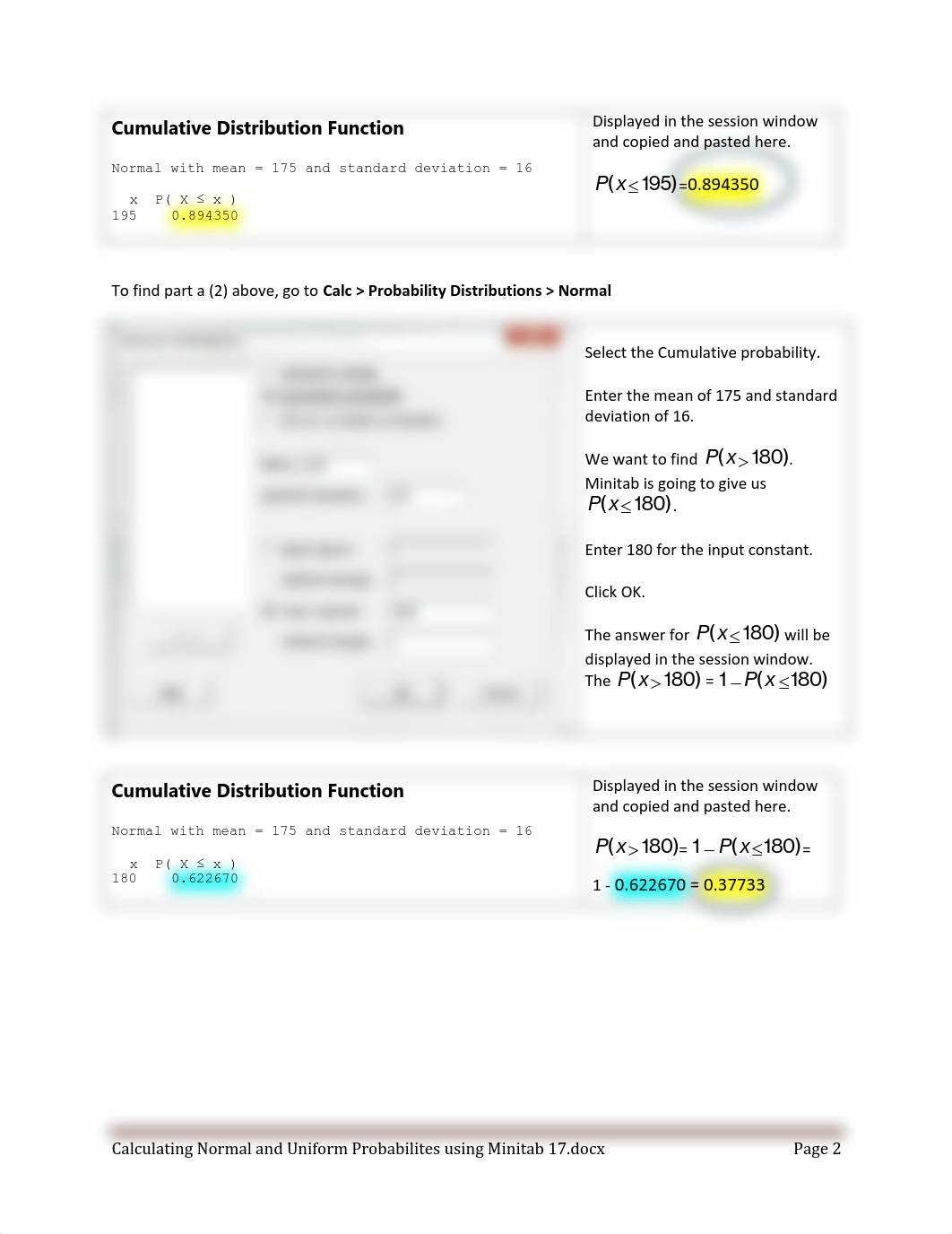 Calculating Normal and Uniform Probabilites using Minitab 17_d6rkvkoiiuw_page2